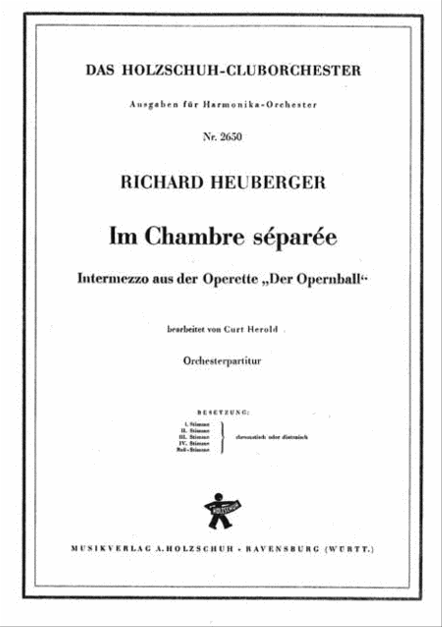 Im Chambre Separee Accordion Orchestra scores gallery preview page 1
