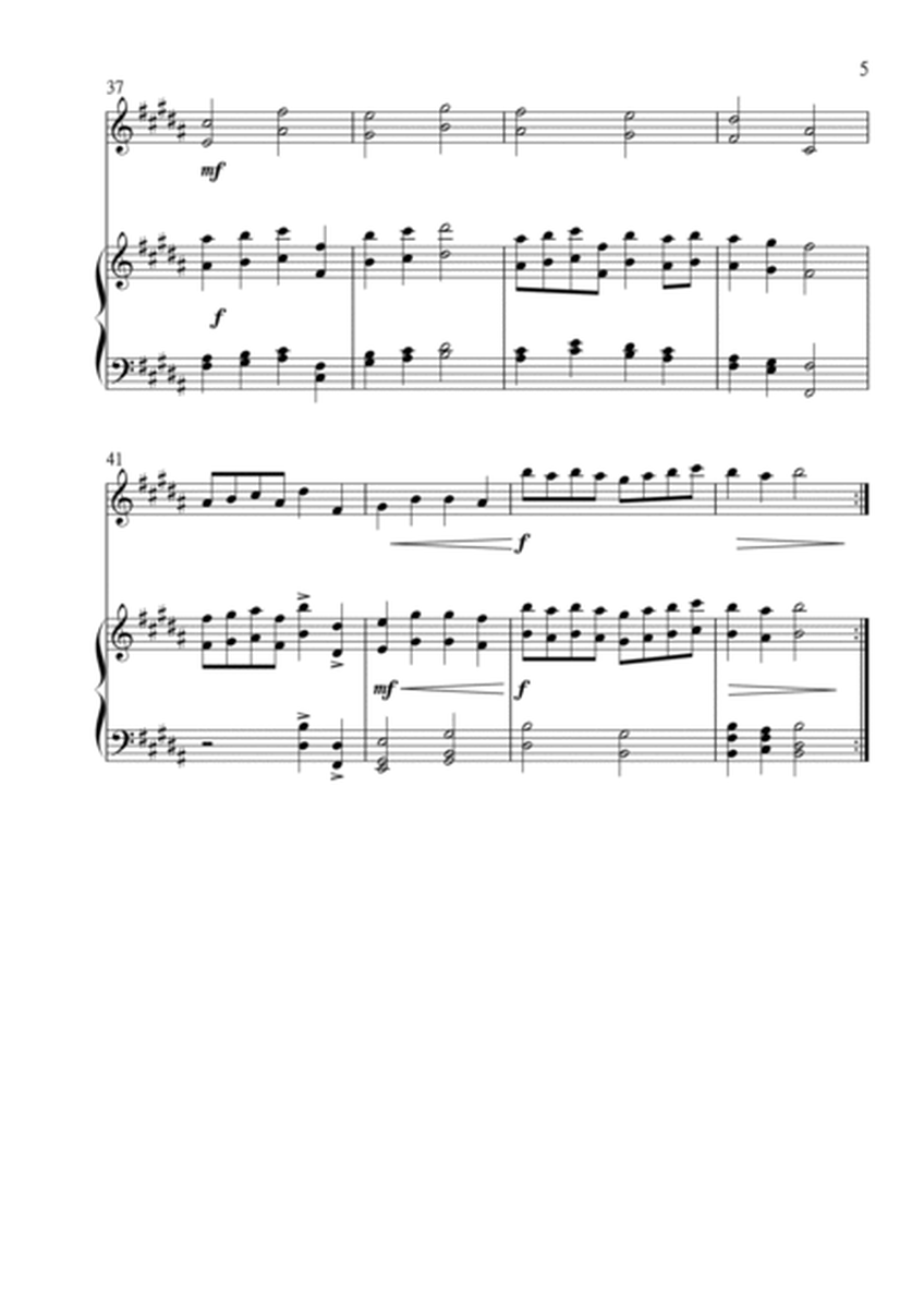 Christ the Lord is Risen Today (Jesus Christ is Risen Today) for Violin and Piano in B major. Interm image number null