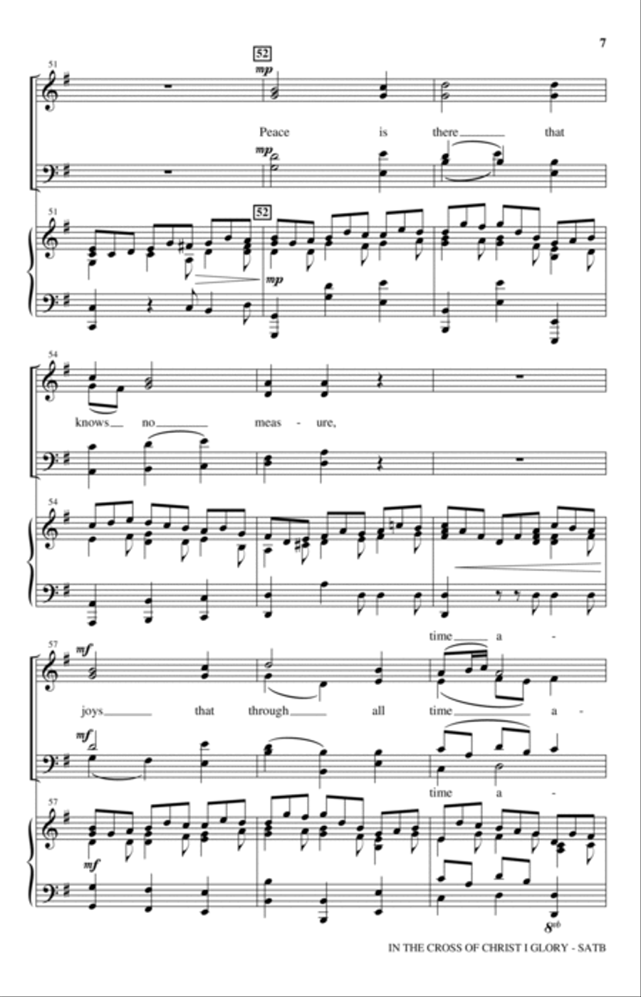 In The Cross Of Christ I Glory 4-Part scores gallery preview page 6