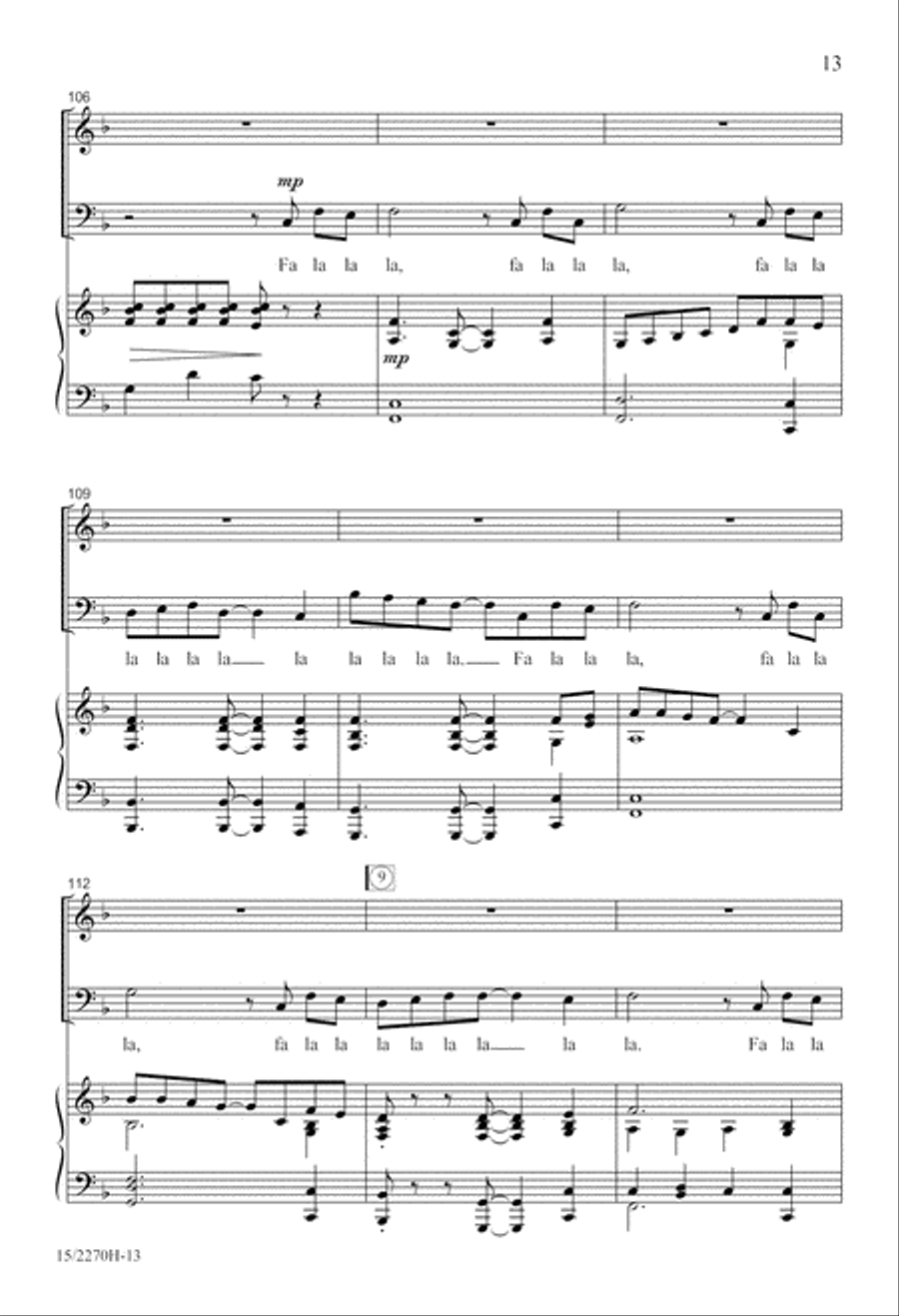 Here We Come A-Caroling! Here We Come A-Caroling! 4-Part scores gallery preview page 13