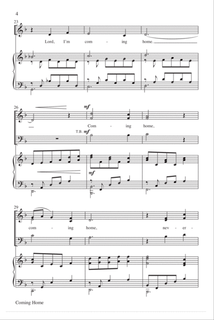 Coming Home Coming Home 4-Part scores gallery preview page 5