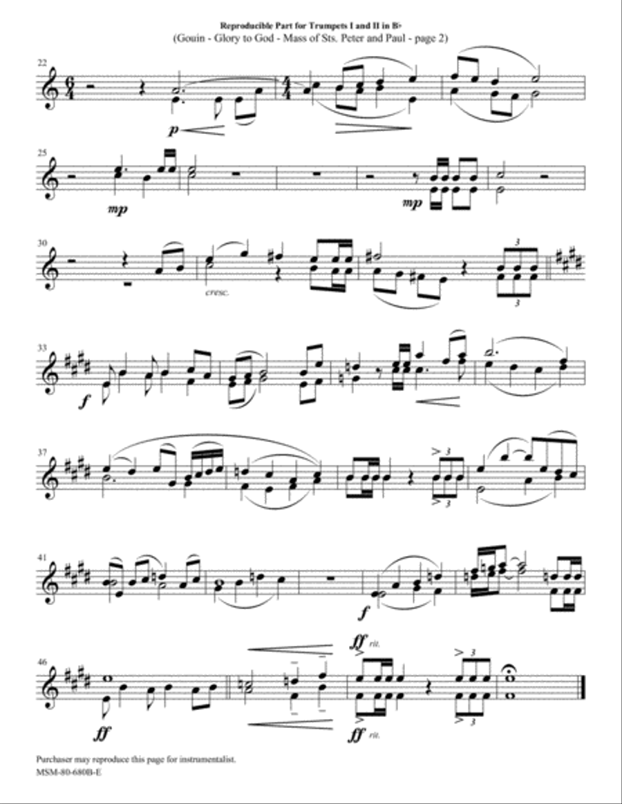 Mass of Saints Peter and Paul Choir scores gallery preview page 3