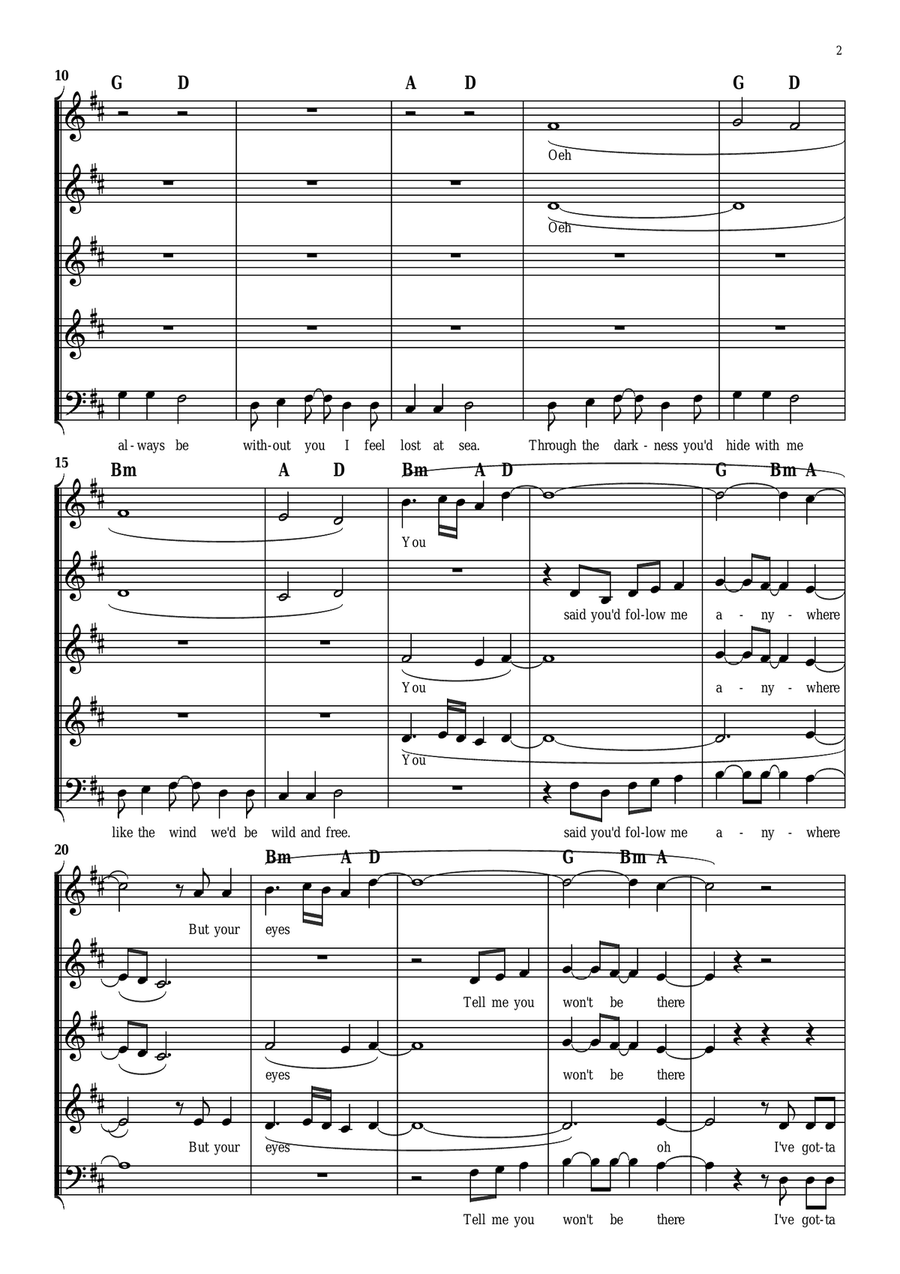 Without You Choir scores gallery preview page 2