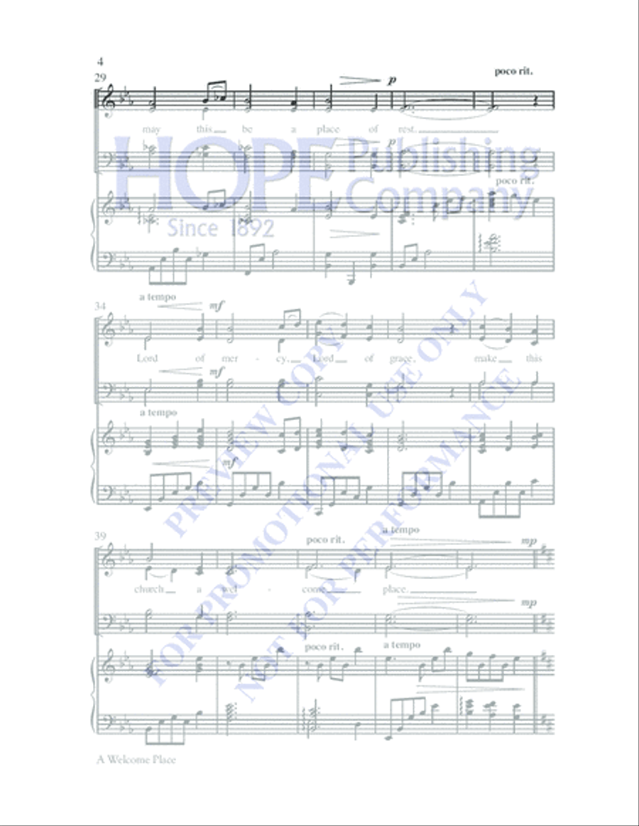 A Welcome Place A Welcome Place 4-Part scores gallery preview page 4