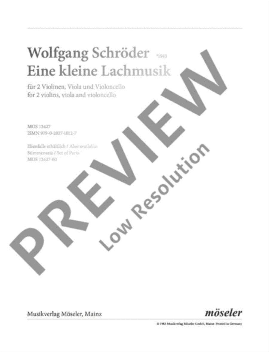 Eine kleine Lachmusik String Quartet scores gallery preview page 2