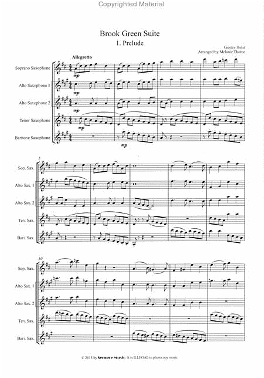 Brook Green Suite Chamber Music scores gallery preview page 2