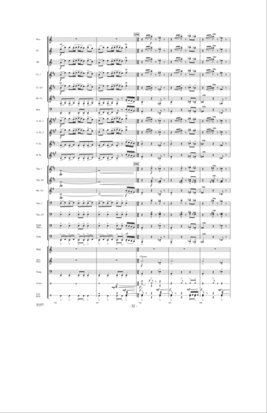 Fate of the Gods Concert Band scores gallery preview page 31