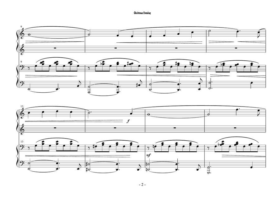 Christmas for Two for piano with 4 hands, Op.158 1 Piano, 4-Hands scores gallery preview page 5