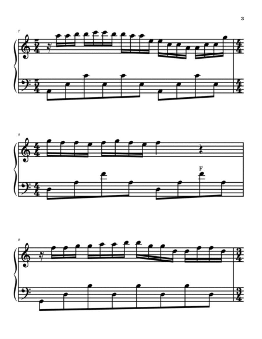 Spring Waltz in LARGE PRINT Key of C Wedding Music Piano Method scores gallery preview page 3
