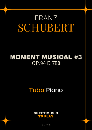 Moment Musical No.3, Op.94 - Tuba and Piano (Full Score and Parts)