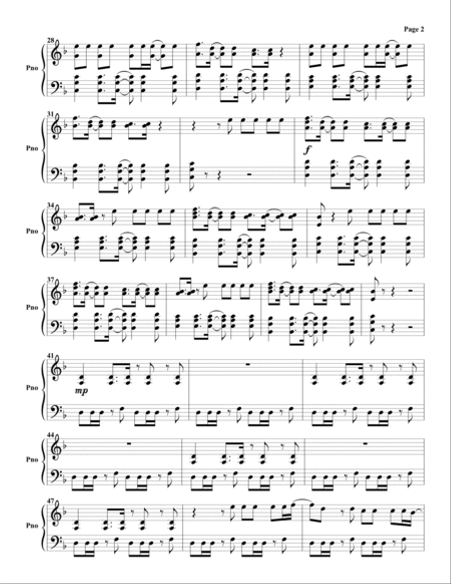 Freed From Desire Piano Solo scores gallery preview page 2