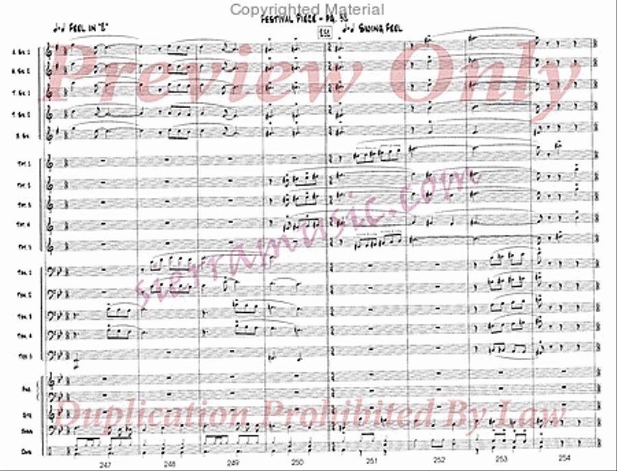 Festival Piece Big Band scores gallery preview page 33