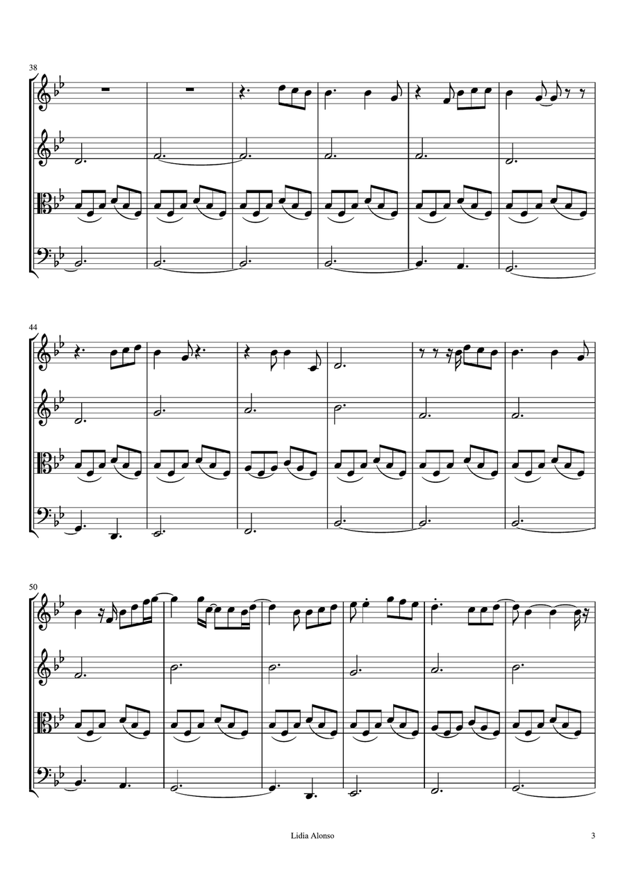 You Are The Reason String Quartet scores gallery preview page 3