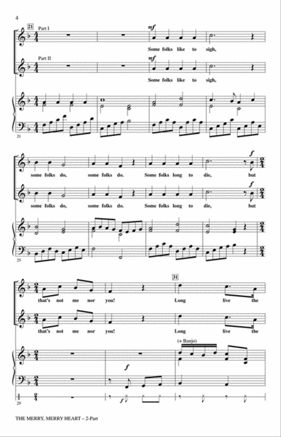 The Merry, Merry Heart (Some Folks) 2-Part scores gallery preview page 2