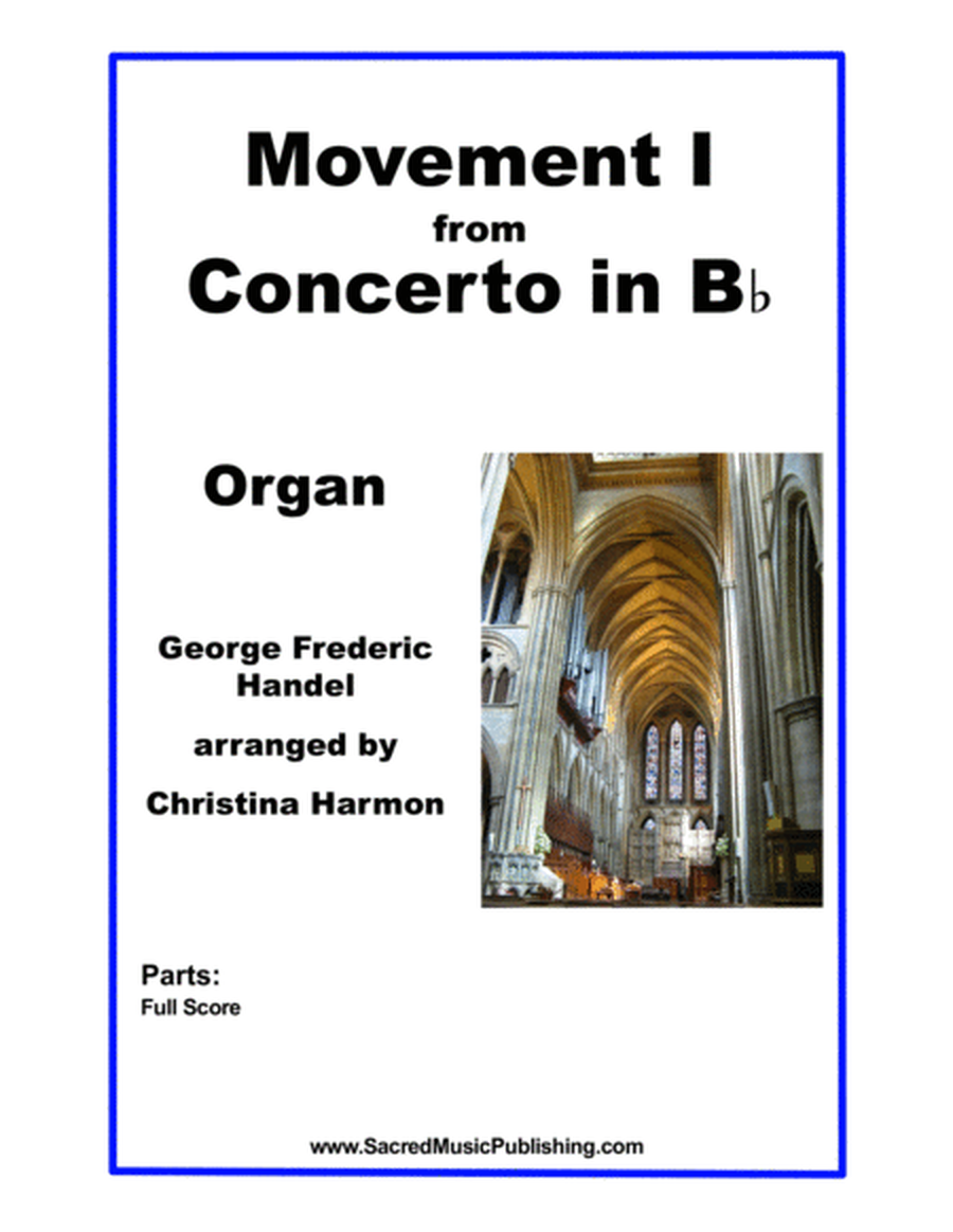 Movement I from Concerto in B♭ - Organ image number null