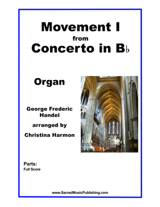 Book cover for Movement I from Concerto in B♭ - Organ