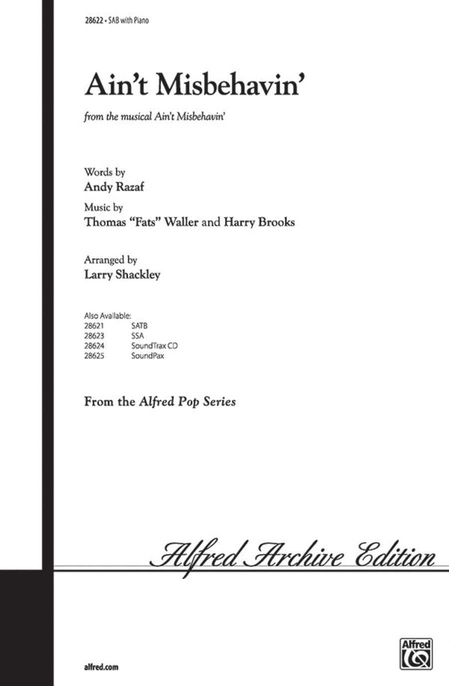 Ain't Misbehavin' 3-Part scores gallery preview page 1