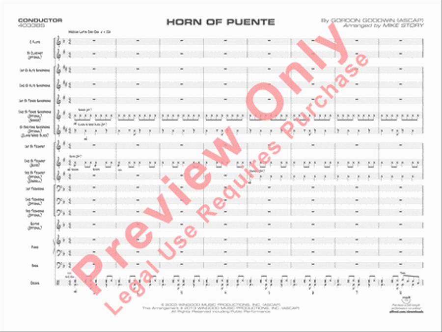 Horn of Puente Horn of Puente Jazz Ensemble scores gallery preview page 4