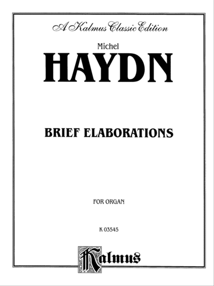 Haydn: Brief Elaborations Organ scores gallery preview page 1
