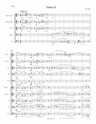 Tribute II for Brass Quintet - score and parts
