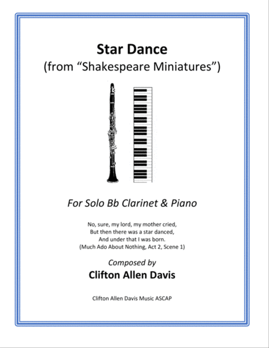Shakespeare Miniatures (for Bb Clarinet and Piano) B-Flat Clarinet scores gallery preview page 2