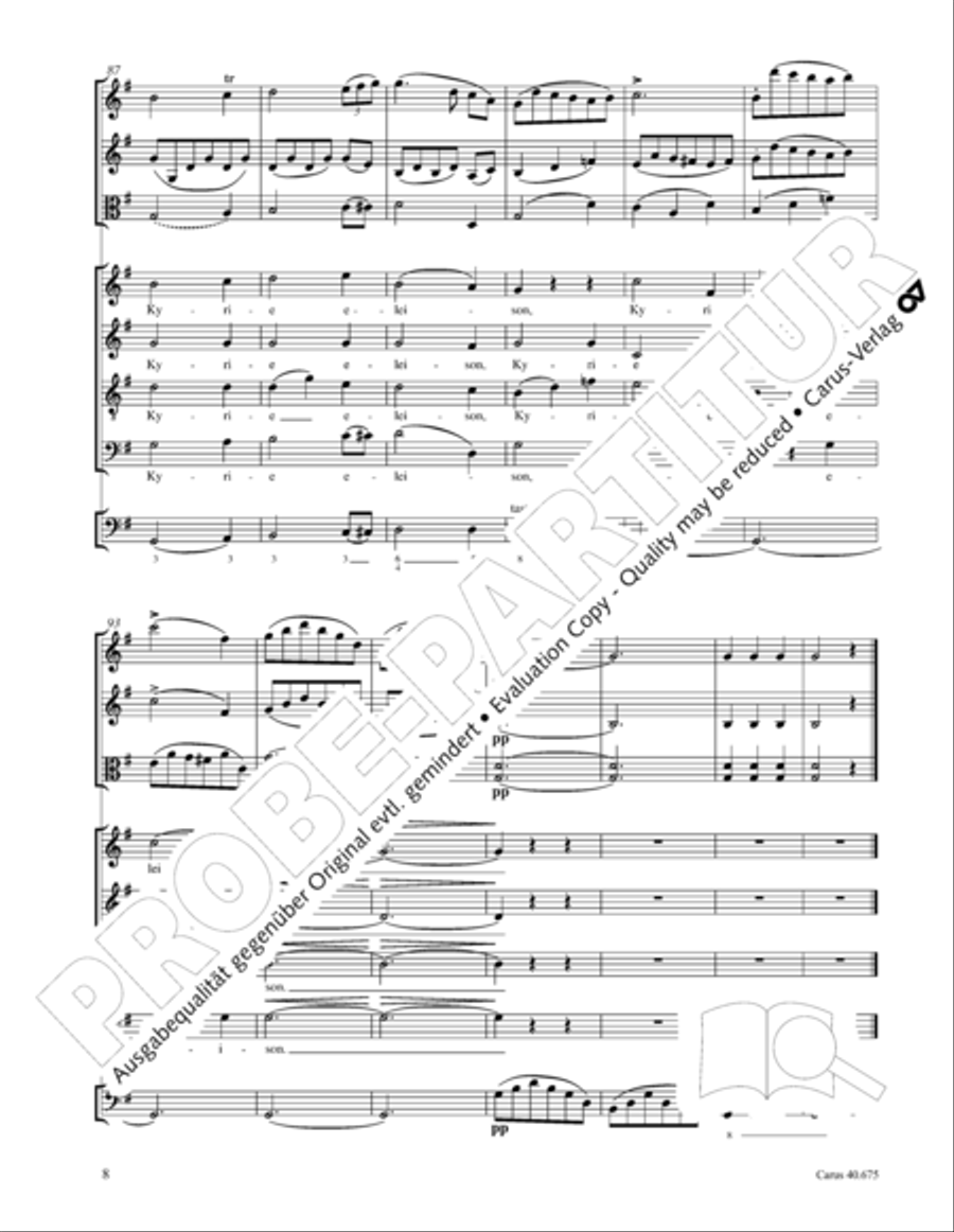 Mass in G Major STB scores gallery preview page 21