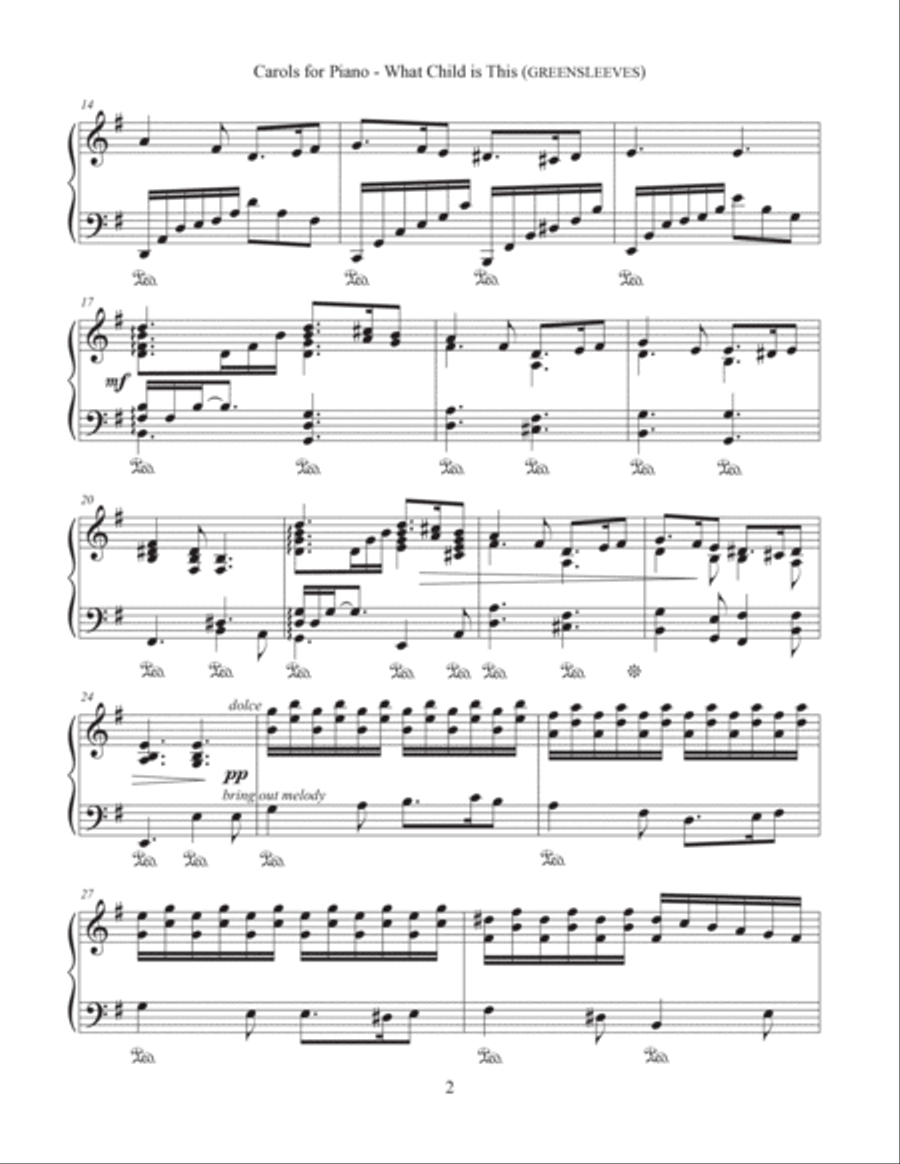 What Child Is This (Carols for Piano) Piano Solo scores gallery preview page 3