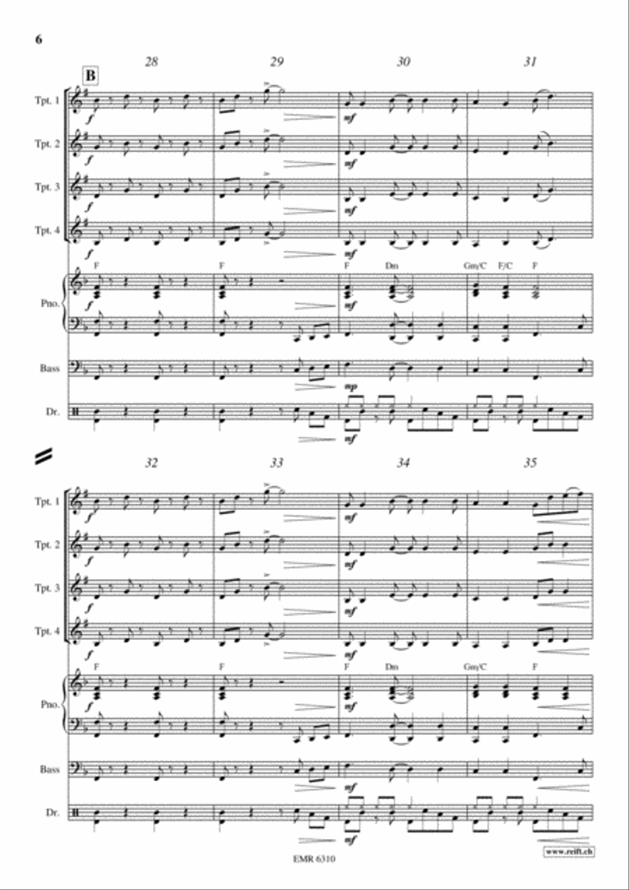 Banana Boat Song Trumpet scores gallery preview page 6