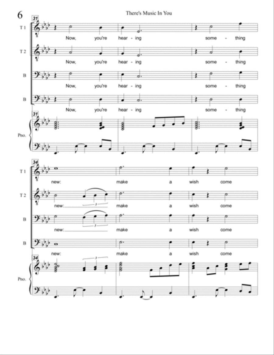 There's Music In You TTBB scores gallery preview page 6