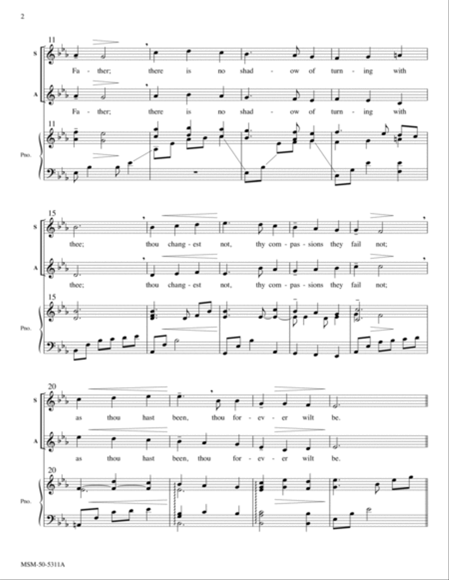 Great Is Thy Faithfulness Choir scores gallery preview page 2