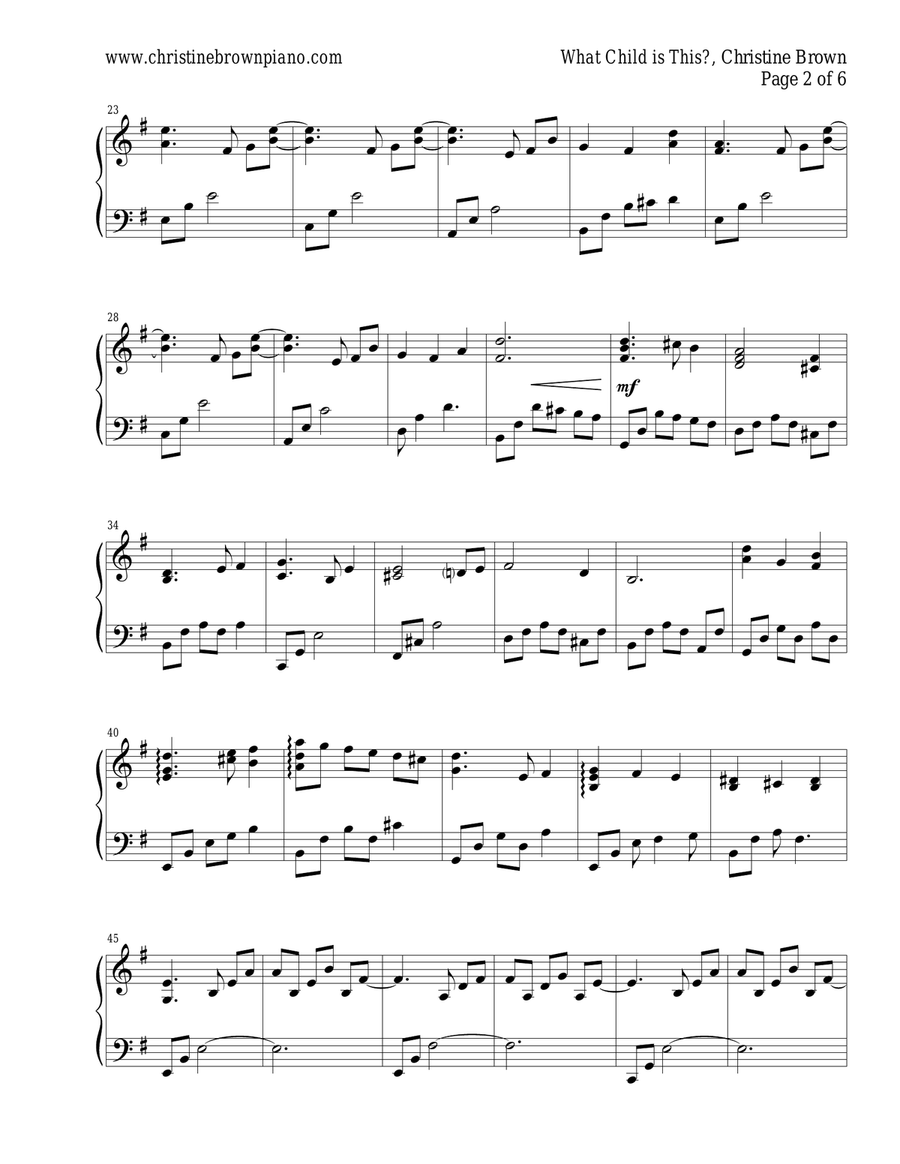 What Child Is This? Piano Solo scores gallery preview page 3