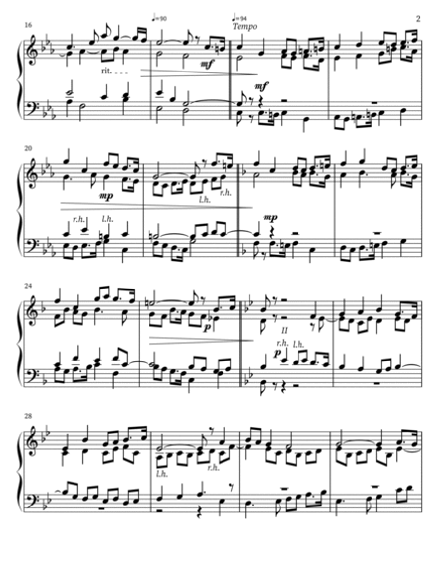 Processional March in Eb Major for Organ Organ Solo scores gallery preview page 2