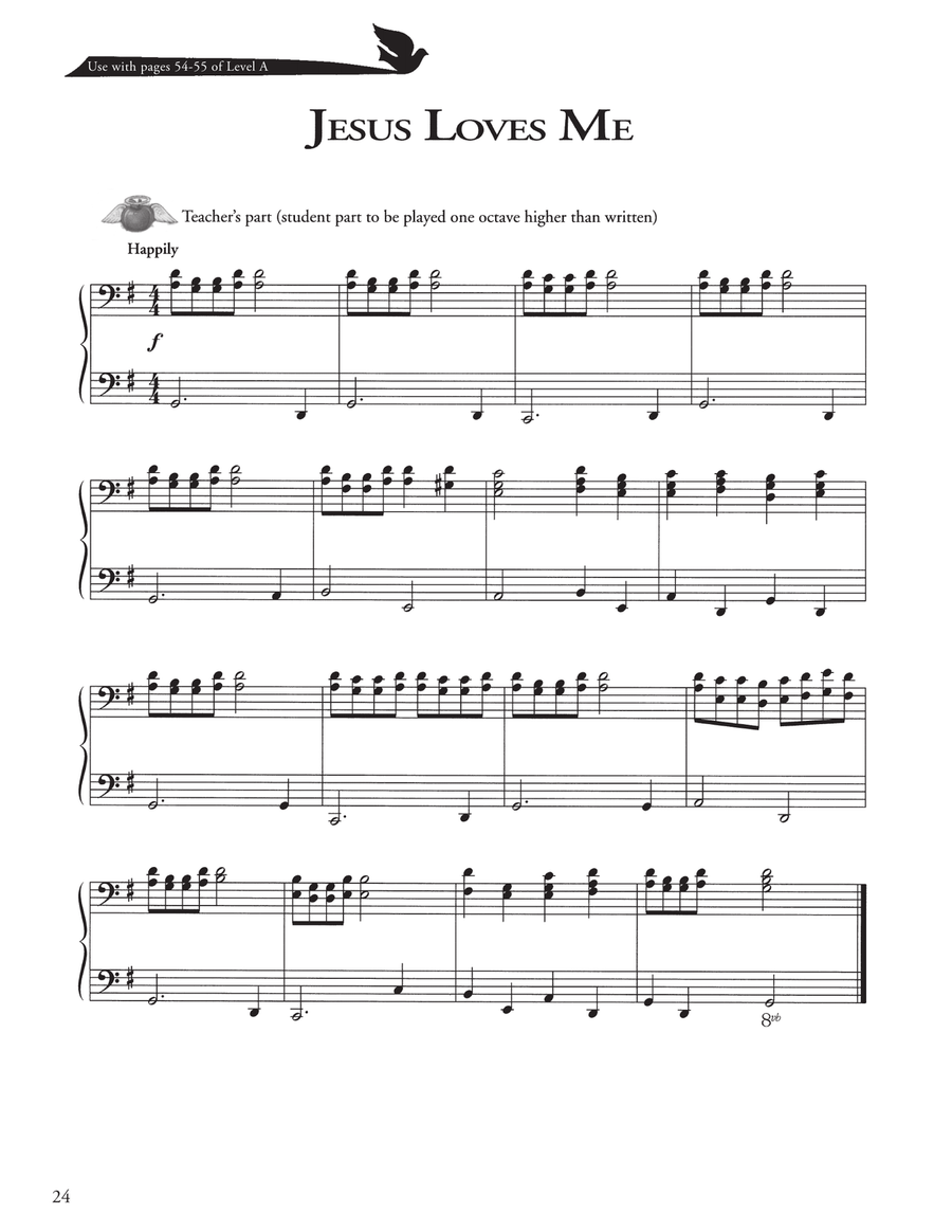 Jesus Loves Me Piano Method scores gallery preview page 1