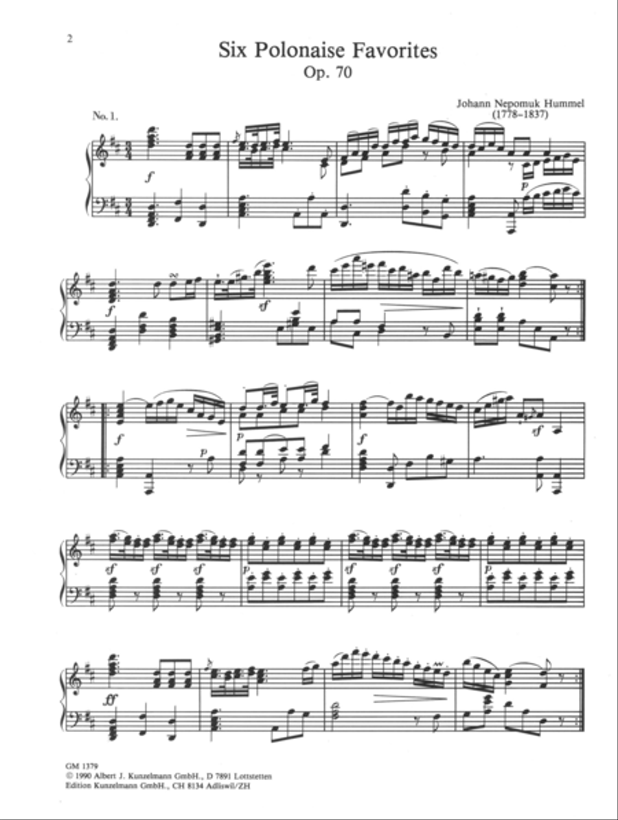 6 Polonaises favorites 6 Polonaises favorites Piano Solo scores gallery preview page 2