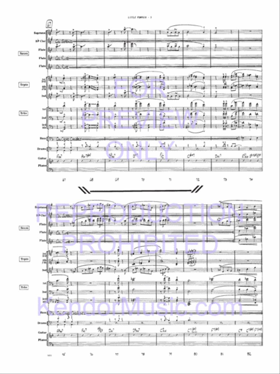 Little Pumpkin (Full Score) Jazz Ensemble scores gallery preview page 6
