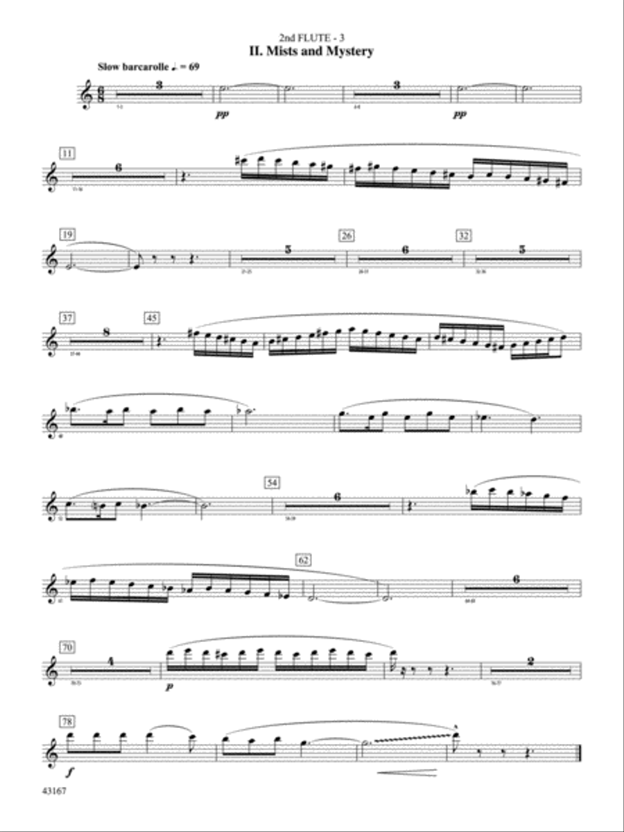 Down to the Sea in Ships (from the NBC TV Film Project 20): 2nd Flute Concert Band scores gallery preview page 3