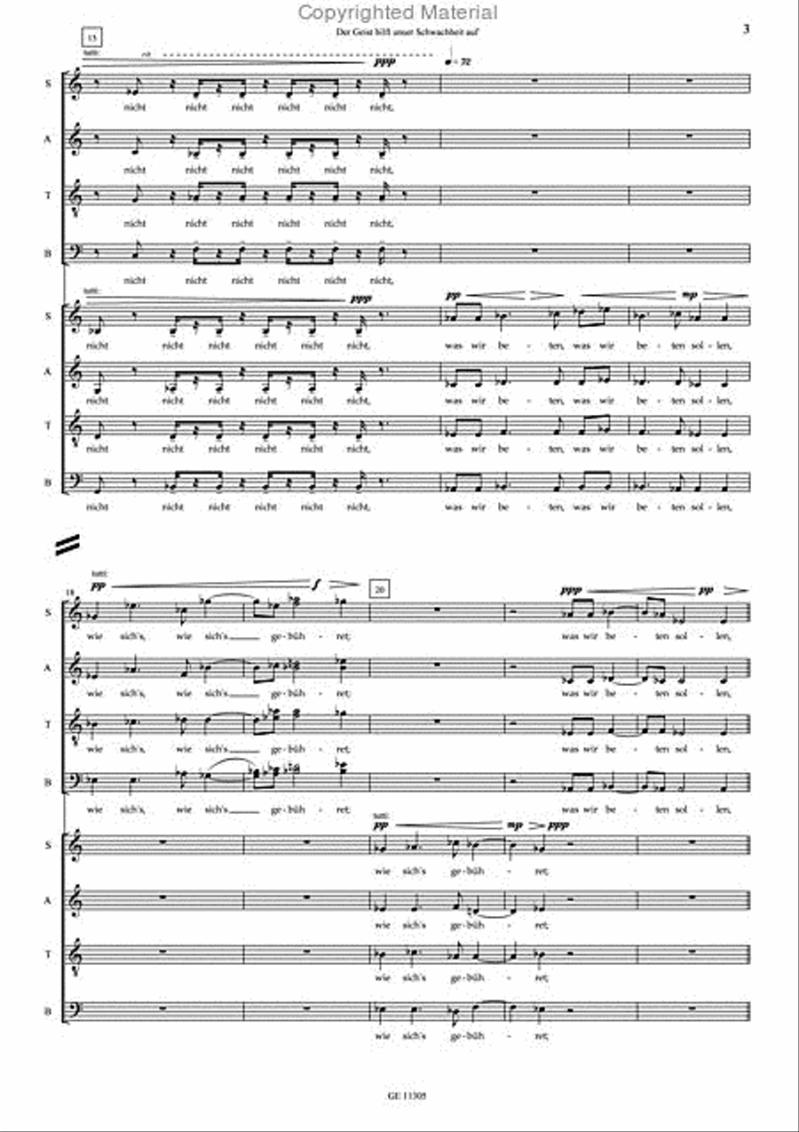 Der Geist hilft unser Schwachheit auf 4-Part scores gallery preview page 4