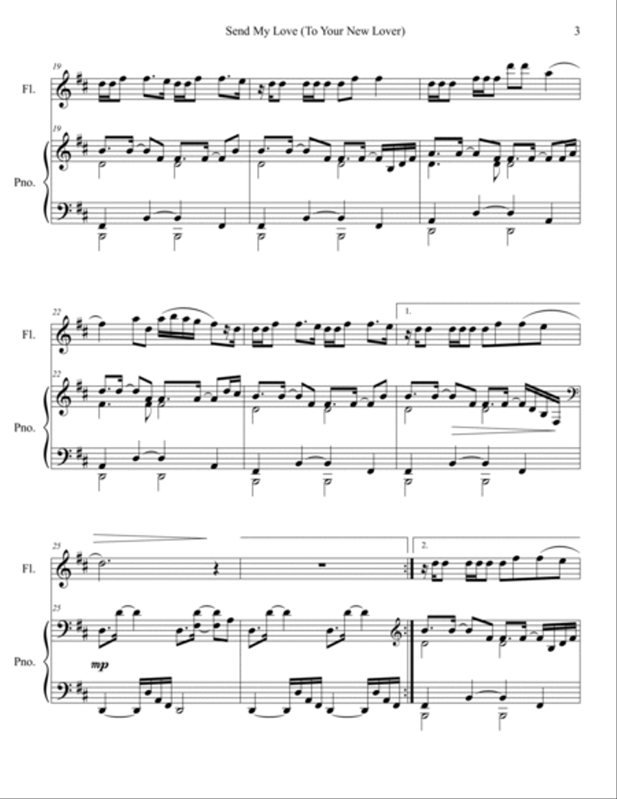 Send My Love (to Your New Lover) Flute Solo scores gallery preview page 4