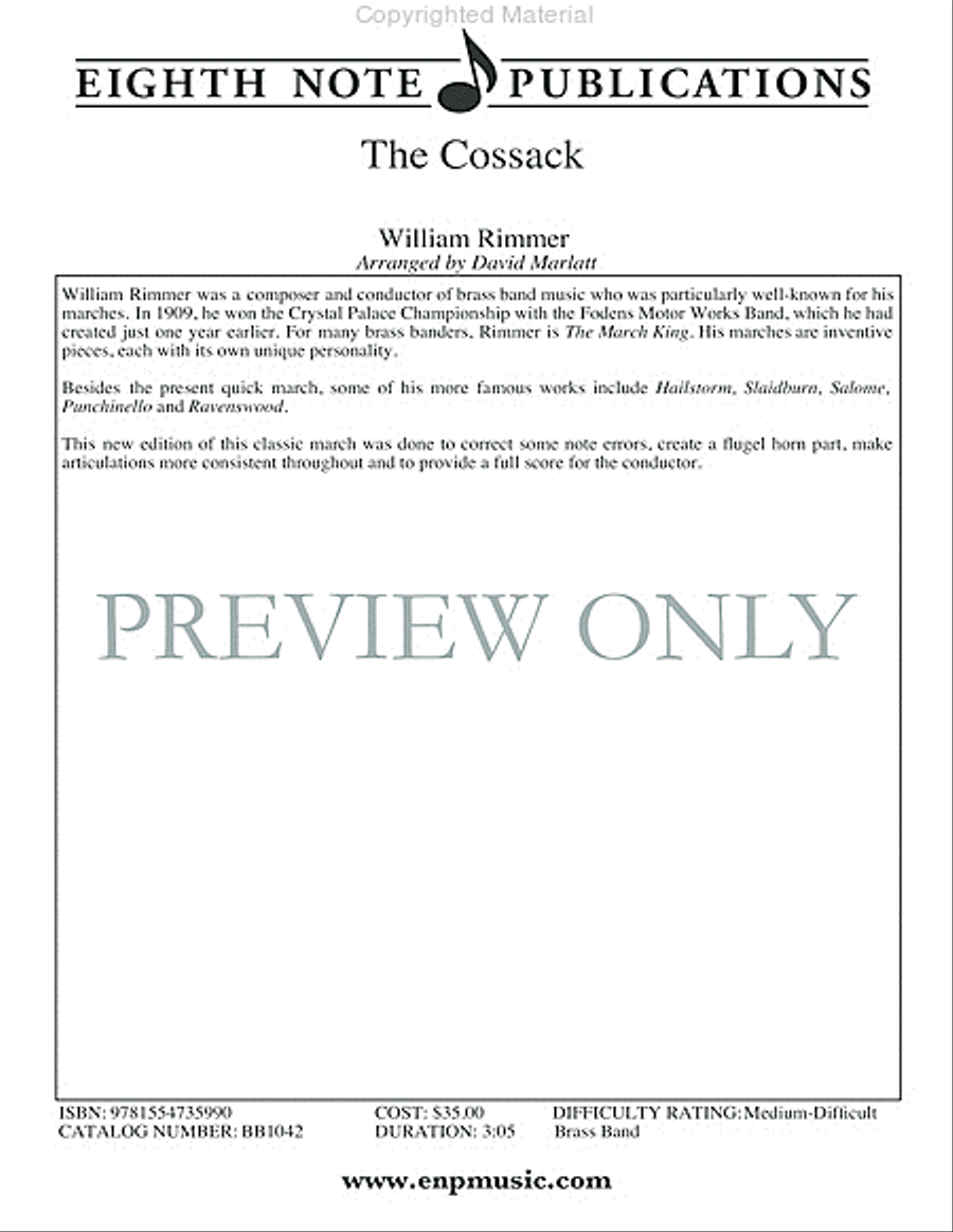 The Cossack Concert Band scores gallery preview page 2