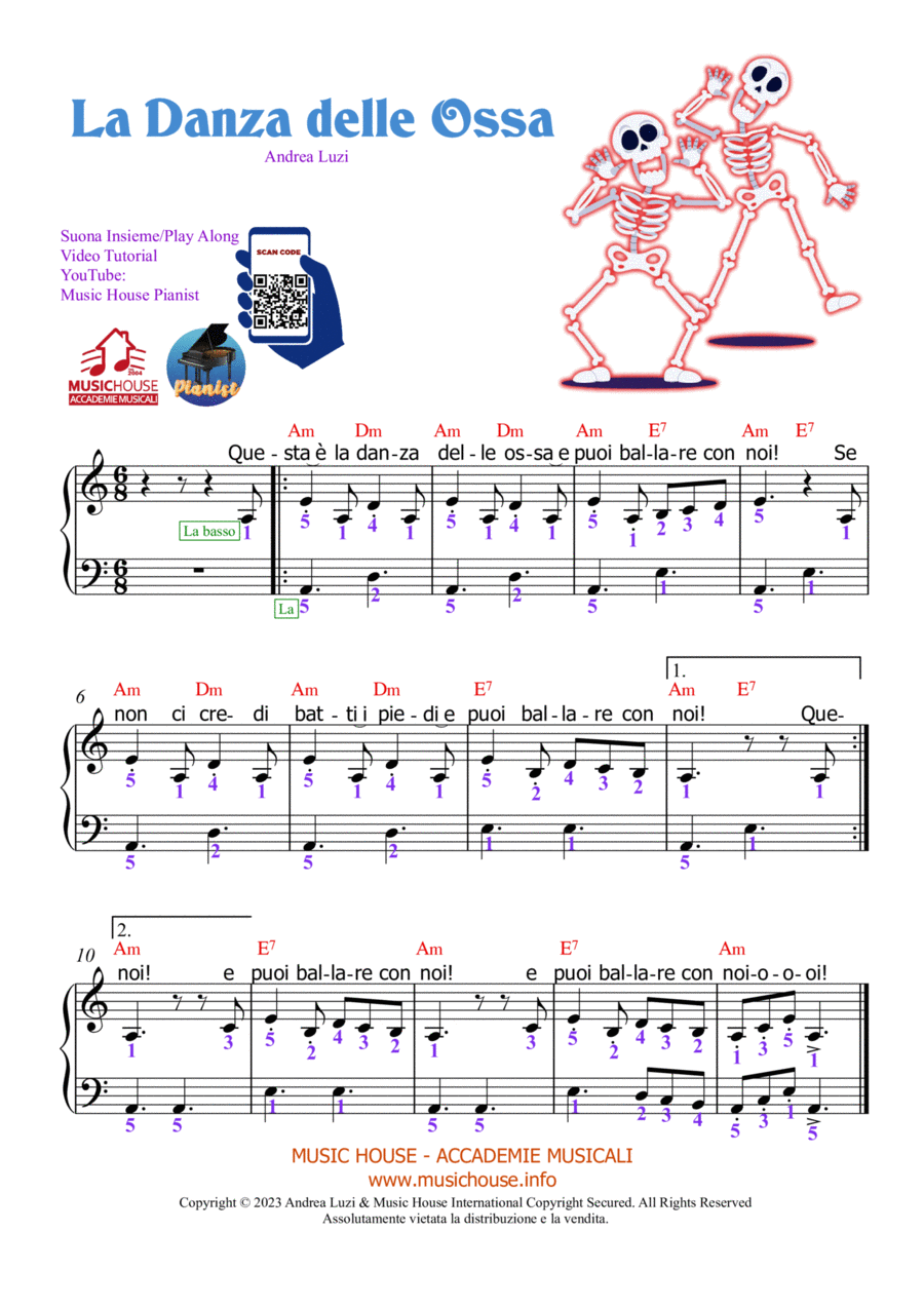 La Danza delle Ossa Piano Method scores gallery preview page 1