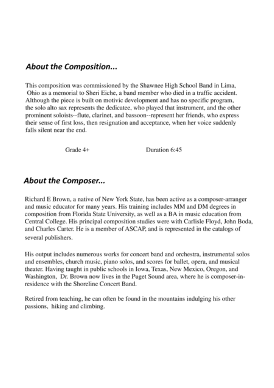 The Storms of Time Concert Band scores gallery preview page 4