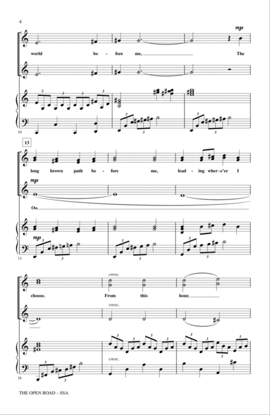 The Open Road The Open Road SSA scores gallery preview page 2