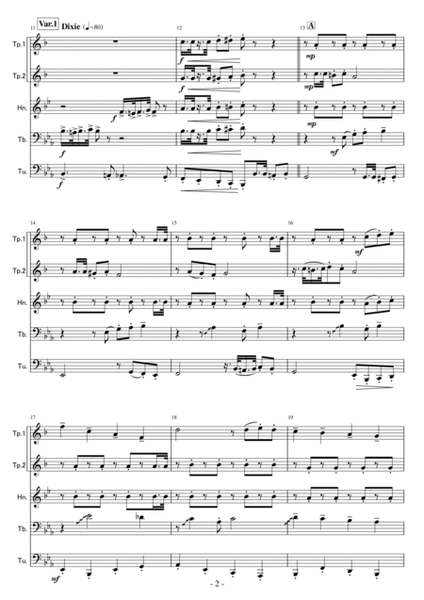 FIve Variations on "I met a bear" (for brass quintet) image number null