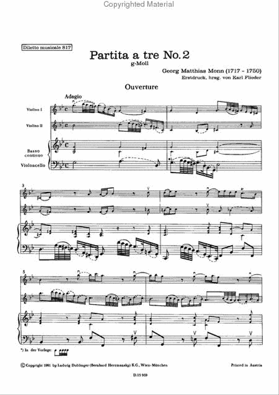 Partita a tre No. 2 g-moll Violin scores gallery preview page 2