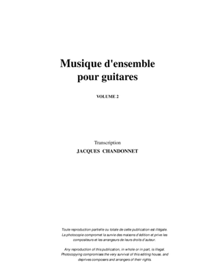 Book cover for Musique d'ensemble pour guitares, vol. 2