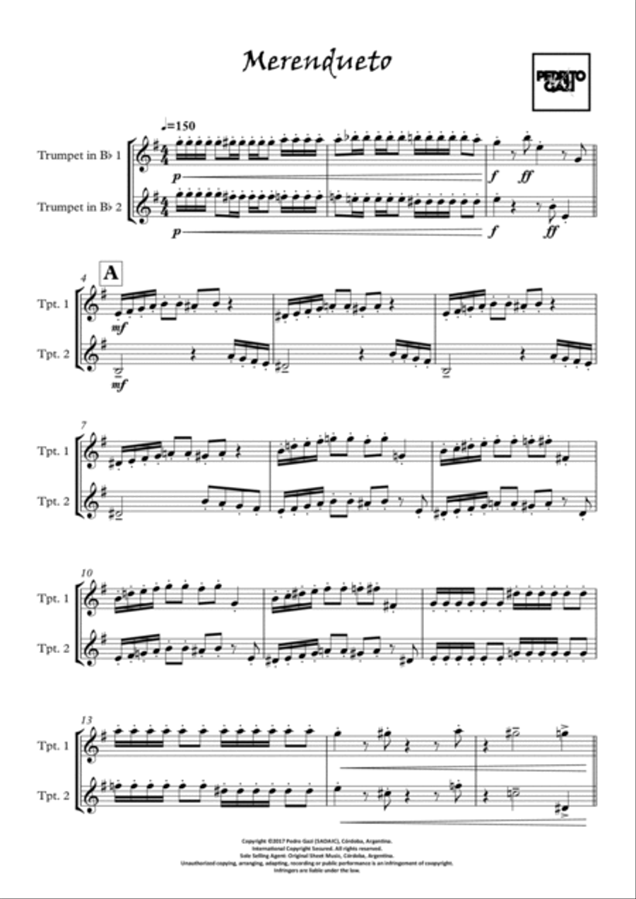 Merendueto Merendueto Trumpet Duet scores gallery preview page 3