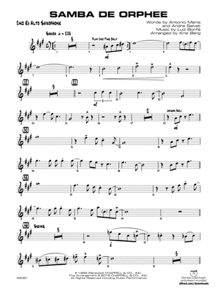 Samba de Orphee: 2nd E-flat Alto Saxophone