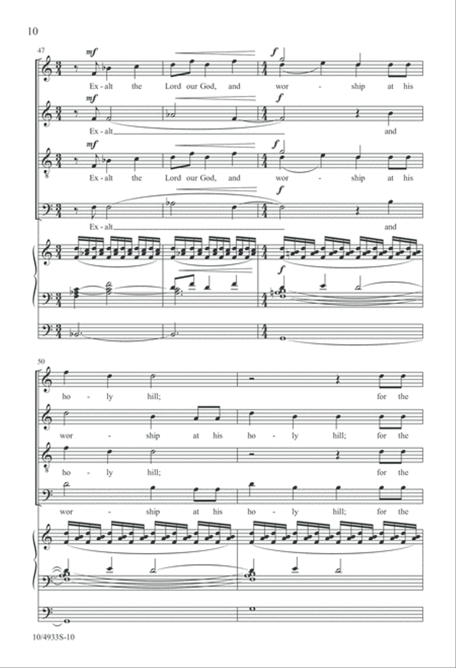 The Lord Reigneth The Lord Reigneth 4-Part scores gallery preview page 10
