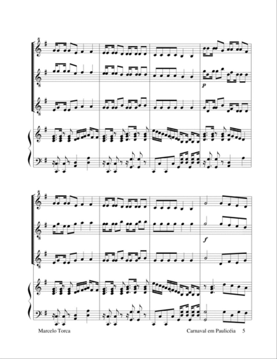 Carnaval em Pauliceia Carnaval em Pauliceia Small Ensemble scores gallery preview page 5
