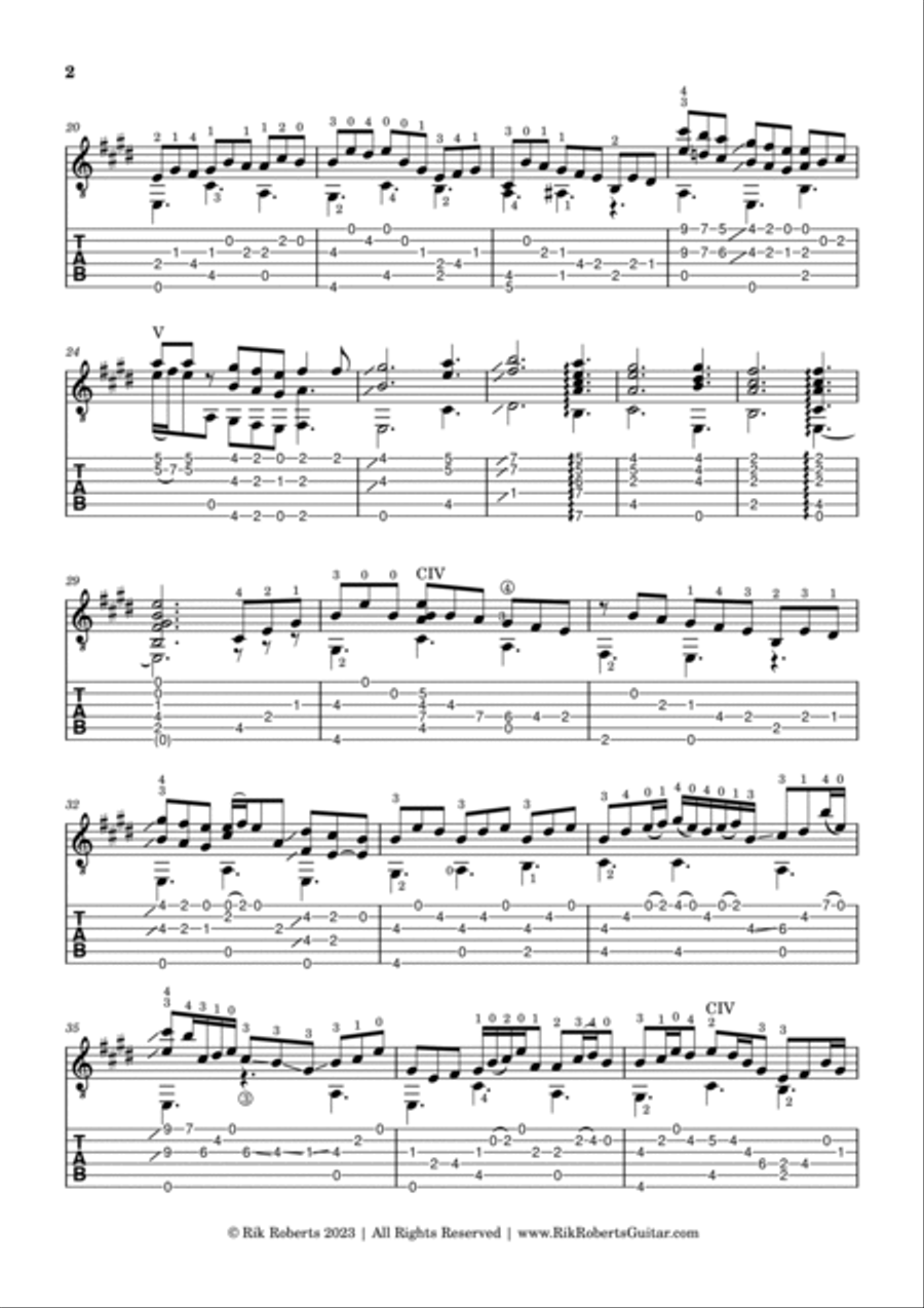JESU, JOY OF MAN'S DESIRING Acoustic Guitar scores gallery preview page 2